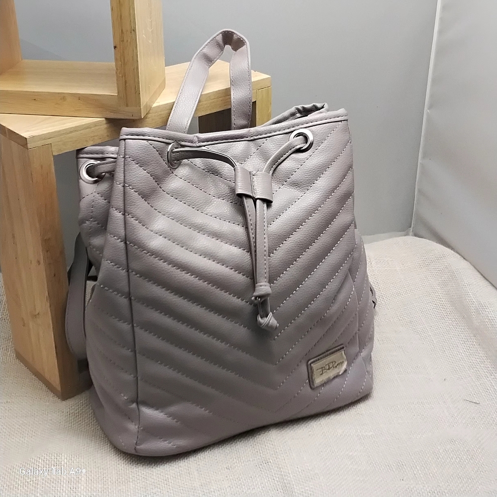 Chic Quilted Backpack In Gray - image 1